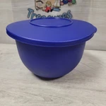 Tupperware Impressions 3095B-4 Blue Mixing Bowl 3096B-6 7" Lid New. Fixed Price $12.50.