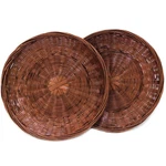 High Level Classic Hand Weave Bamboo Paper Plate Holder (10' Round). Fixed Price $25.47.