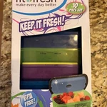 New Fit-fresh 10 Piece Set Bpa Free. Smart Portion Containers With Lids.. Fixed Price $12.00.