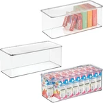 Idesign Plastic Stackable Hinged-lid Storage Box For Kitchen, Bathroom, Offic. Fixed Price $64.22.