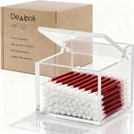 Dealpoli Clear Acrylic Qtip Holder With Lid Cotton Balls Swab Organizer,squar.... Fixed Price $26.17.