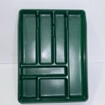 Vintage Rubbermaid Utensil Organizer Tray 0521 Hunter Green 7 Compartments. Fixed Price $19.95.