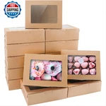Vankutl 8X6X2.5 Inches 20PCS Brown Bakery Boxes With Window, Cookie For Pa. Fixed Price $19.97.