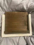 Recipe Card Holder By Mud Pie Home White Washed Wood Kitchen Farmhouse. Fixed Price $9.00.