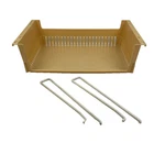 Vintage Rubbermaid Spacemaker Shelf Storage Below Cabinets Almond Plastic Metal. Fixed Price $18.95.