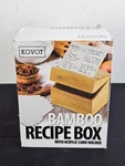 Kovot Bamboo Recipe Box With Acrylic Card Holder. Fixed Price $10.36.