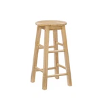 Linon Abby Natural Wood Round Bar Counter Stool 29" 98101NAT-01-KD. Fixed Price $49.99.