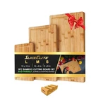 Sliceelite Bamboo Cutting Board Set Of 3 With Holding Rack And Sili... Fast Ship. Fixed Price $31.99.