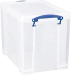 19 Liter Plastic Stackable Storage Container With Snap Lid & But-in Clip Lock Ha. Fixed Price $38.99.