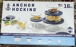 Anchor Hocking Round Food Storage Set, Sumgait, 7, 4, 2, Cup & Oz, 16 Piece. Fixed Price $35.00.
