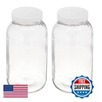 North Mountain Supply 1 Gallon Glass Jar Wide Mouth White Plastic Lid - Usda. Fixed Price $33.58.