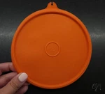 Vintage Orange Round Replacement Tupperware Lid 227-41 Tab 6.25". Fixed Price $10.00.