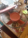 Vintage Pyrex Glass 4.5 Qt Ribbed Nesting Covered Bowl Lid #7404#7200 Bag. Fixed Price $49.00.