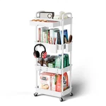 Sorgion 4 Tier Rolling Cart Organizer White Narrow Slim Utility Trolley. Fixed Price $44.91.