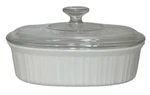 Corningware French White F-12-B Oval Casserole Dish 1.8L W/ Pyrex Lid Bakeware. Fixed Price $14.91.