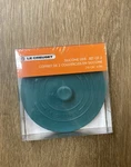 Of 2 Le Creuset Caribbean & Cool Mint 4" Silicone Knob Storage Lids Bpa Free. Fixed Price $30.99.