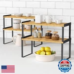 Goozii Cabinet Organizer Shelf Set Of 4 Stackable Kitchen Pantry Cupboard. Fixed Price $72.36.