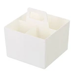 Ybm Home 4-COMPARTMENT White Plastic Condiment Caddy With Carrying Handle. Fixed Price $21.99.