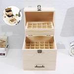 3 Tiers Essential Oil Storage Box, Wooden Display Case Container Organizer. Fixed Price $32.96.