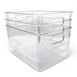 Isaac Jacobs 3-PACK Clear Storage Bins With Handles, Large,. Fixed Price $64.17.
