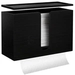 Bamboo Paper Towel Dispenser, Black Holder With Lids Wall Mount O.... Fixed Price $54.29.