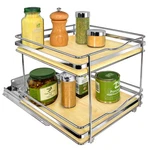 Elite Pull Out Spice Rack Organizer For CABINET,10-1/4 In. Wide, Double, Wood-ch. Fixed Price $88.49.