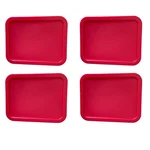 Replacement Lids For Pyrex 7210-PC Cover 3-CUP Rectangle Red 5.75X7.75" 4-PACK. Fixed Price $12.99.