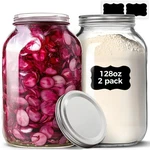 Comsaf Wide Mouth Mason Jars 2PCS, Transparent. Fixed Price $44.16.