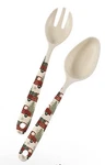 Primitives By Kathy Serving Utensil Set 2 Fork Spoon Holiday Red Truck Christmas. Fixed Price $11.99.