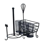 Mikasa Gourmet Basics Avilla Picnic Caddy, Antique Black Finish, Paper Plate .... Fixed Price $49.71.