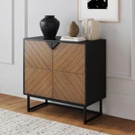 Nathan James Enloe Modern Sideboard Buffet Storage Accent Cabinet Black W/ Doors. Fixed Price $282.13.