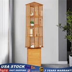 6-TIER Home Office Corner Book Shelf Bamboo 360 Rotating Storage Display Rack. Fixed Price $96.92.