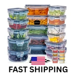 24PCS Kitchen Storage Container Set - Dishwasher Safe, Reusable Plastic Bins. Fixed Price $25.99.