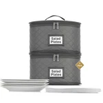 2 Pack 10" Salad Plate Quilted Cases - China Storage Container Stackable Wi.... Fixed Price $35.77.