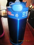 Thermos Funtainer 12 Oz. Water Bottle W/ Pop Up Straw Blue. Fixed Price $11.99.