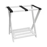 Lipper International 502W Right Height Folding Luggage Rack Bottom Shelf White. Fixed Price $104.28.