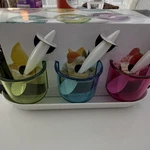 Zak! Designs Bpa Free Plastic 3 Piece Round Tasting Tray Set Green Blue Pink. Fixed Price $7.99.