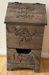 Vintage Potatoes Taters 'n Onions Wooden Storage Bin Farmhouse Country Box. Fixed Price $129.00.