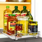 10-1/4 In. Wide Silver Chrome Slide Out Spice Rack Pull Cabinet Organizer. Fixed Price $58.99.