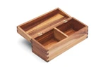 Ironwood Gourmet Acacia Recipe Box, Double Compartment, For 3 5 Cards. Fixed Price $78.61.