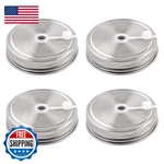 Uxcell 4PCS Stainless Steel Wide Mouth Mason Jars Lids Straw Hole Canning. Fixed Price $35.18.