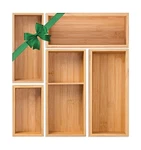 Bamboo Drawer Organizer 5 Pcs For Kitchen Multi-purpose Storage... Usa Fast Ship. Fixed Price $29.39.