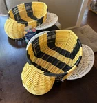 Set Of 2 Honey Bee Resin Wicker Basket Indoor/outdoor Large 14 X 13 4.5 Nwt. Fixed Price $23.70.