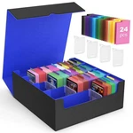 Trading Card Storage Box, 3000+ Mtg Deck With 24 Colorful Dividers & Ca.... Fixed Price $75.00.