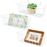 3 Pack Wire Baskets,metal Storage Basket,wall Hanging Bin And White. Fixed Price $18.69.