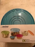 New Anchor Hocking 10 Piece Round Plastic Snap & Seal Storage Set. Fixed Price $12.00.
