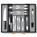 Pcs Utensil Drawer Silverware Organizer, Metal Mesh Expandable 13" 24" Kit.... Fixed Price $47.99.