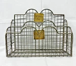 Leitter/file Desk Organizer Industrial Galvanized Steel Wire Colonial Tin Works. Fixed Price $14.00.