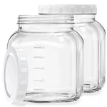 Folinstall Pack 0.8 Gallon Glass With Lid, 102 Oz Wide Mouth Mason Jars.... Fixed Price $36.49.