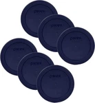 Pyrex Blue Cup Round Storage Cover #7200-PC For Glass Bowls 6-PACK. Fixed Price $25.71.
